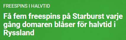 Freespins i halvtid